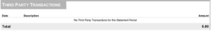 Third party transactions screen shot